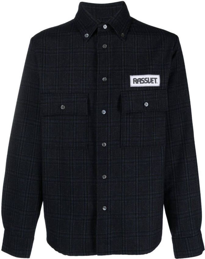 RASSVET Overhemd met logopatch Blauw