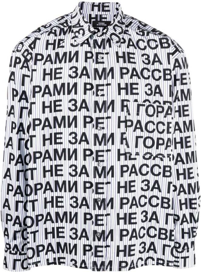 PACCBET Overhemd met logoprint Wit