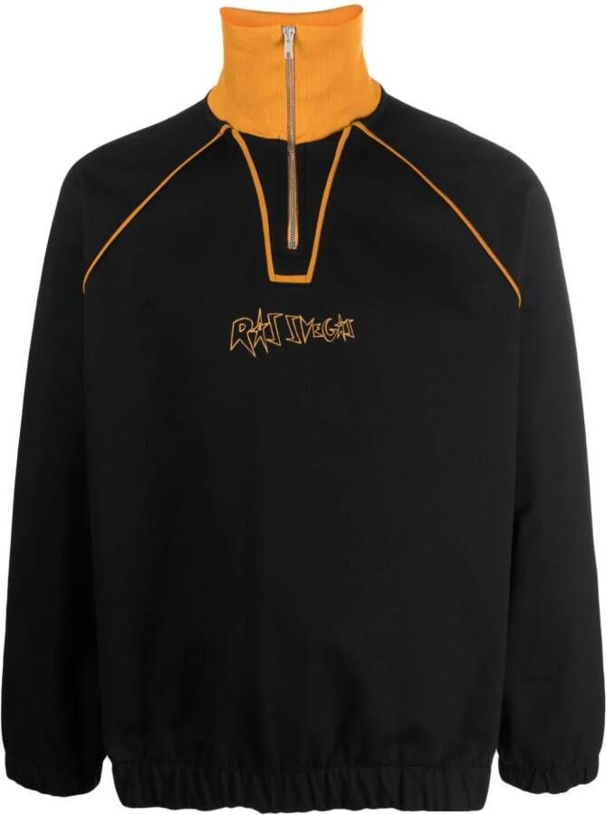 RASSVET Sweater met geborduurde tekst Zwart