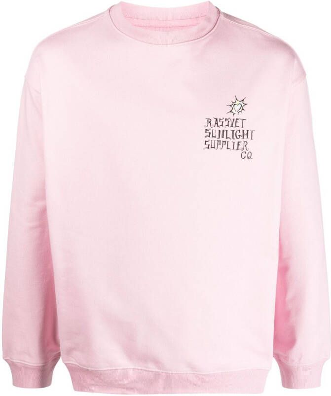 RASSVET Sweater met logoprint Roze