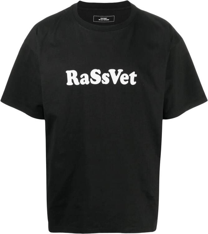 RASSVET T-shirt met logoprint Zwart
