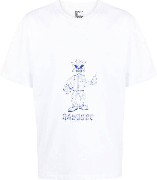 RASSVET T-shirt met print Wit