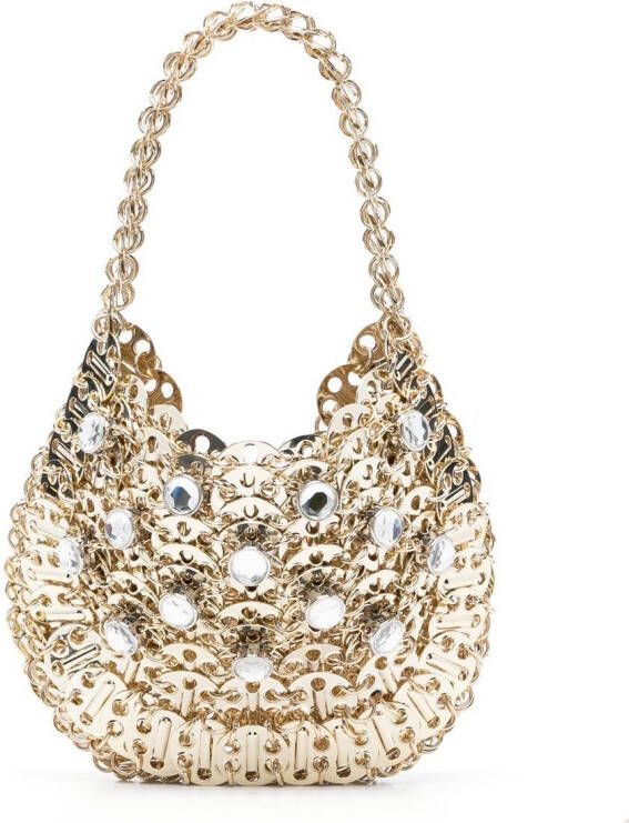 Rabanne 1969 Moon kleine shopper Goud