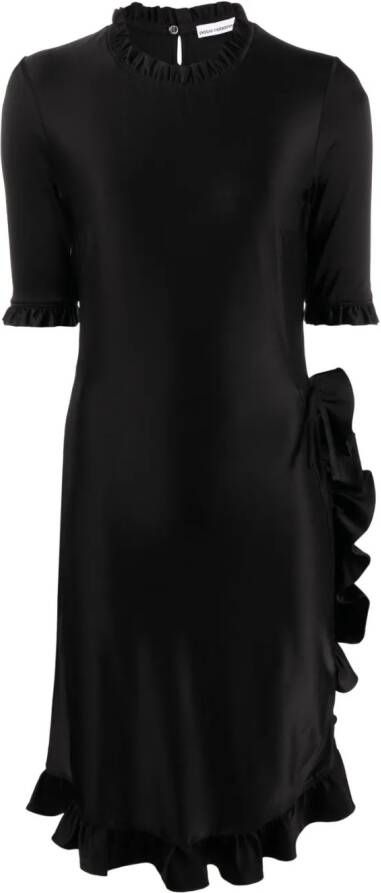 Rabanne Asymmetrische mini-jurk Zwart