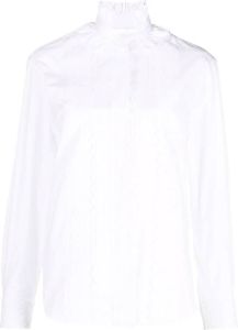 Paco Rabanne Blouse met ruches Wit