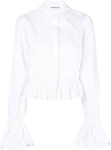 Paco Rabanne Blouse met ruches Wit