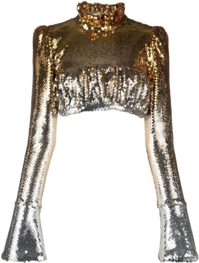 Rabanne Cropped blouse Goud