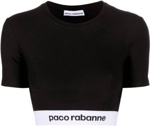 Paco Rabanne Cropped T-shirt Zwart