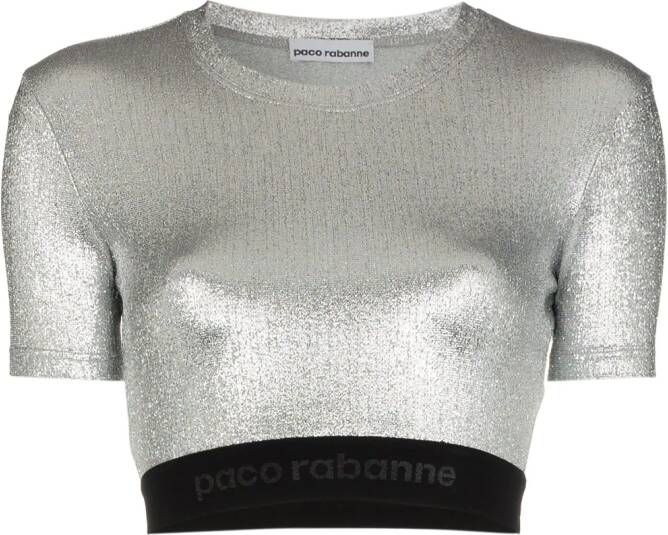 Rabanne Cropped top Zilver