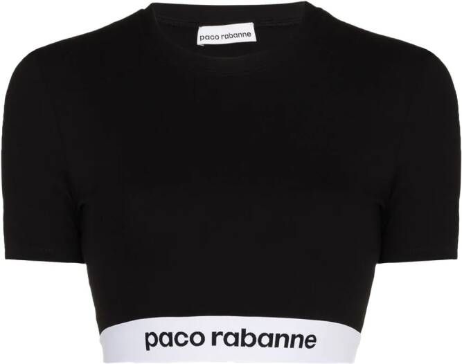 Paco Rabanne Cropped top dames polyamide Viscose Elastane XL Zwart