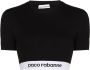 Paco Rabanne Cropped top dames polyamide Viscose Elastane XL Zwart - Thumbnail 1