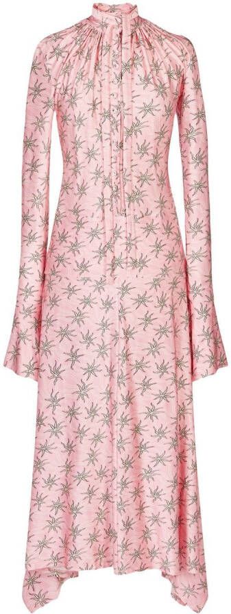 Rabanne Maxi-jurk met bloemenprint Roze