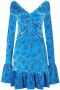 Rabanne Fluwelen mini-jurk Blauw - Thumbnail 1