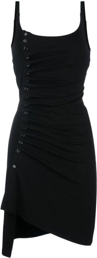 Rabanne Gedrapeerde mini-jurk Zwart