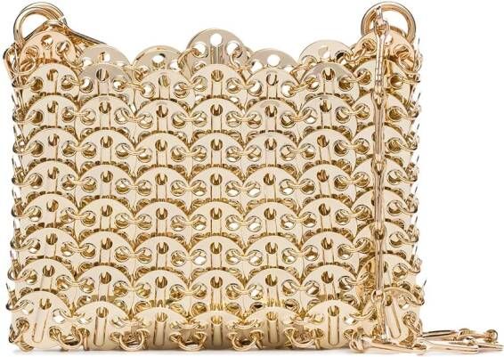 Rabanne Iconic Nano 1969 mini-tas Goud