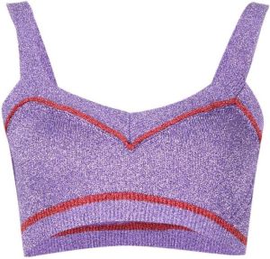 Paco Rabanne knitted crop top Rood