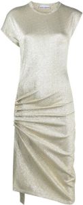 Paco Rabanne Midi-jurk met gesmokt detail Goud