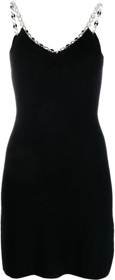 Rabanne Mini-jurk met kettingbandjes Zwart
