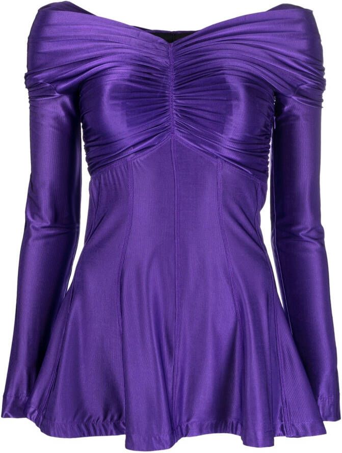 Rabanne Off-shoulder top Paars