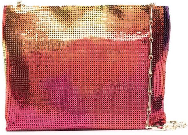 Rabanne Pixel shopper met maliën Oranje
