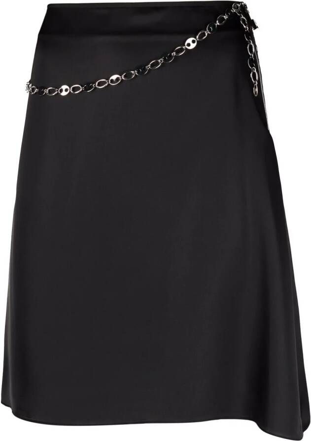 Rabanne Rok met kettingdetail Zwart