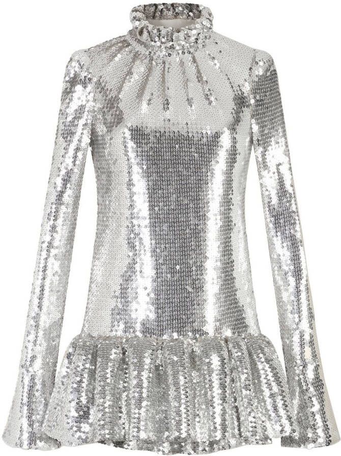 Rabanne Mini-jurk met pailletten Zilver