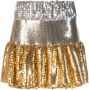Rabanne Gelaagde mini-rok Zilver - Thumbnail 1