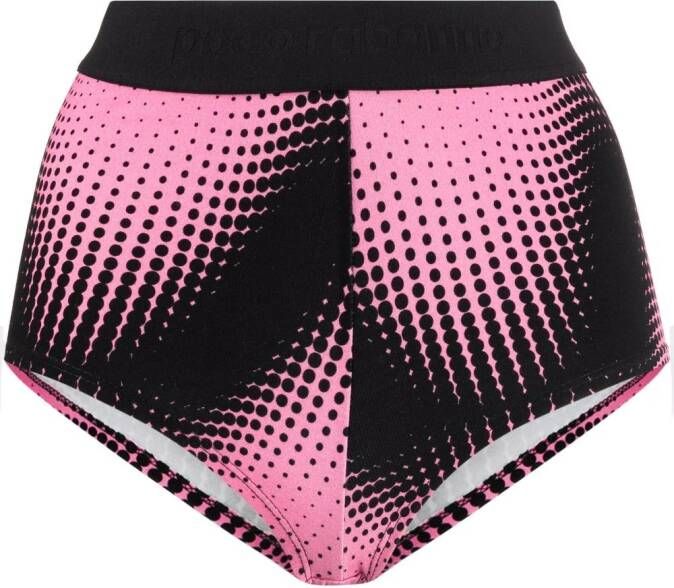 Rabanne Slip met stippen Zwart