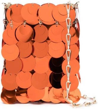 Rabanne Sparkle kleine crossbodytas Oranje