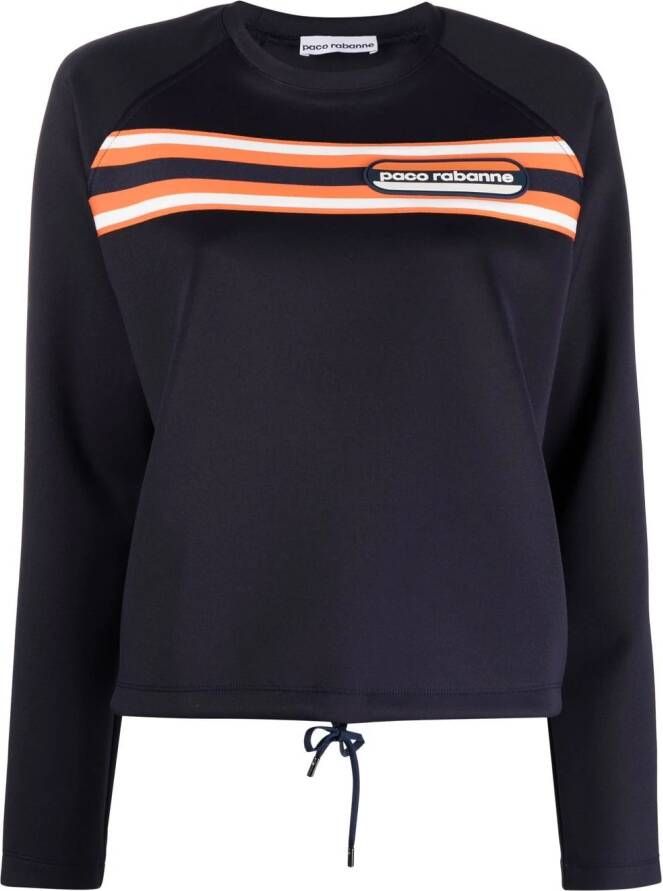 Rabanne Sweater met logopatch Blauw