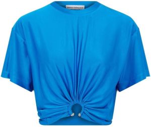 Paco Rabanne T-shirt met gesmockt detail Blauw