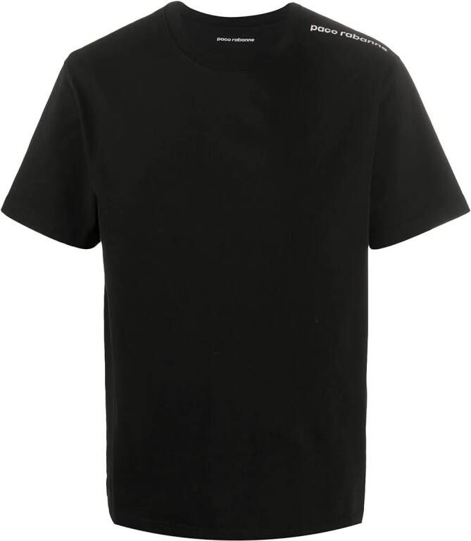 Rabanne T-shirt met logo Zwart
