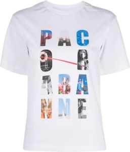 Paco Rabanne T-shirt met logoprint Wit