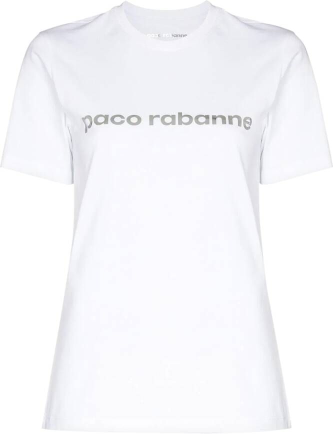 Rabanne T-shirt met logoprint Wit