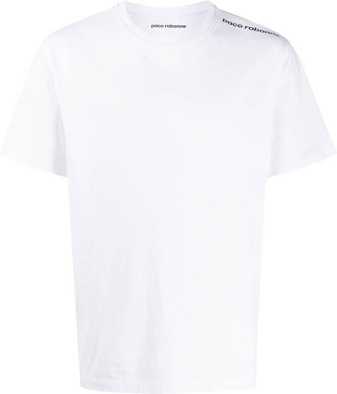 Rabanne T-shirt met logoprint Wit