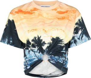 Paco Rabanne T-shirt met print Oranje