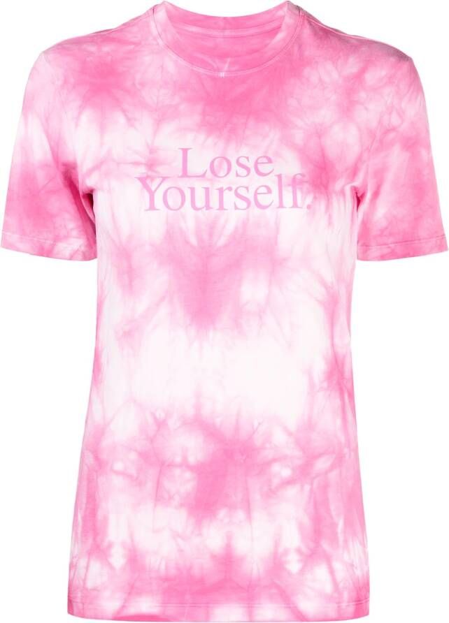 Rabanne T-shirt met tie-dye print Roze
