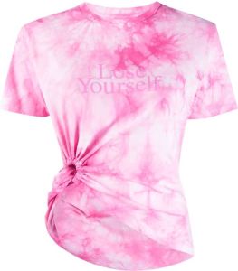 Paco Rabanne T-shirt met tie-dye print Roze