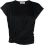 Rabanne T-shirt met wikkel-effect Zwart - Thumbnail 1