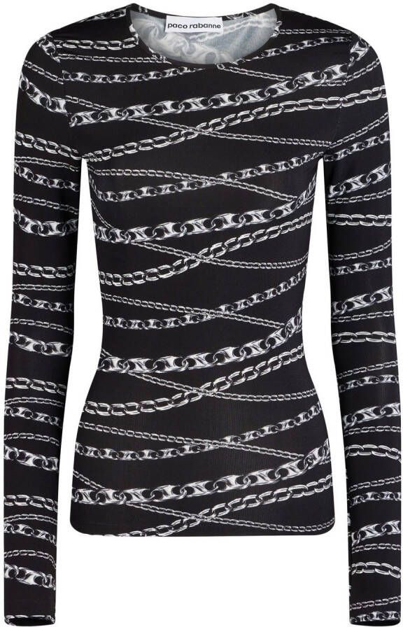 Paco Rabanne Futuristische Chain Link Top Black Dames