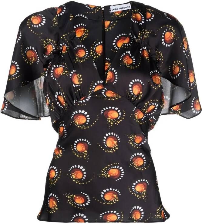 Rabanne Top met V-hals Zwart