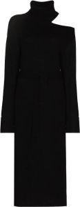 PAIGE Asymmetrische jurk dames wol nylon L W1086 BLACK