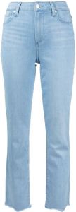 PAIGE Jeans met gerafelde afwerking Blauw