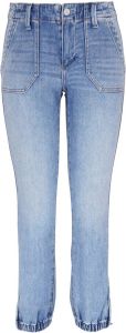 PAIGE Jeans met logopatch Blauw