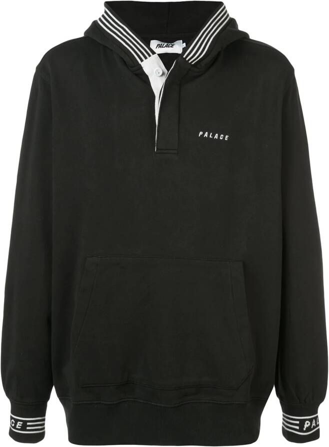 Palace hoodie met gestreepte zoom Zwart