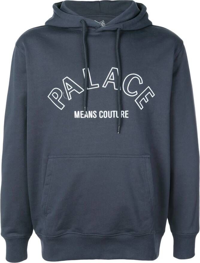 Palace Hoodie met logoprint Blauw