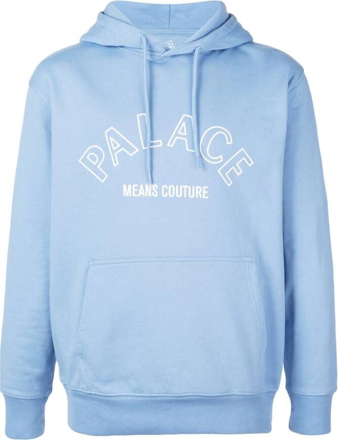 Palace Hoodie met logoprint Blauw