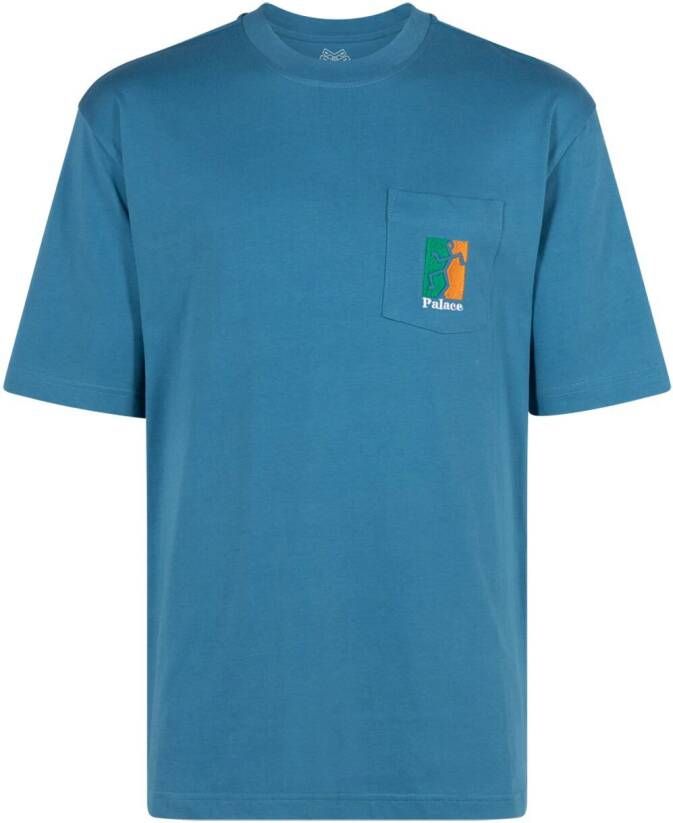 Palace T-shirt met print Blauw