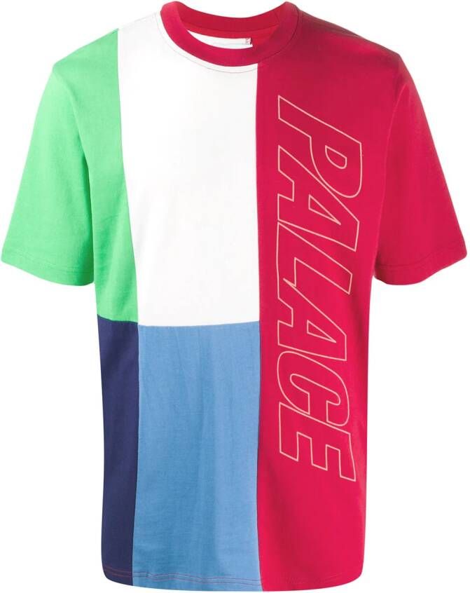 Palace T-shirt met colourblocking Rood