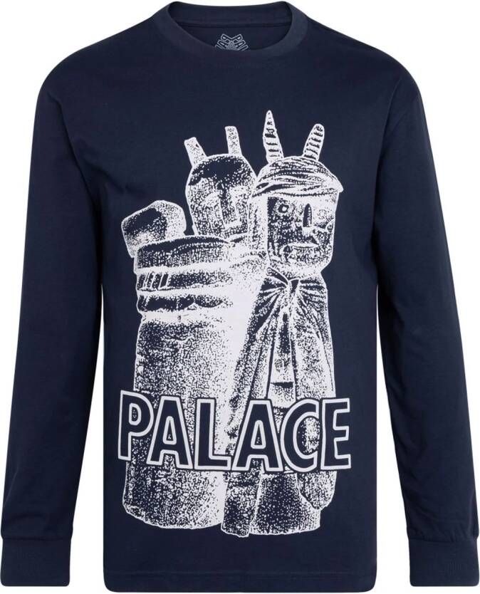 Palace T-shirt met logo Blauw